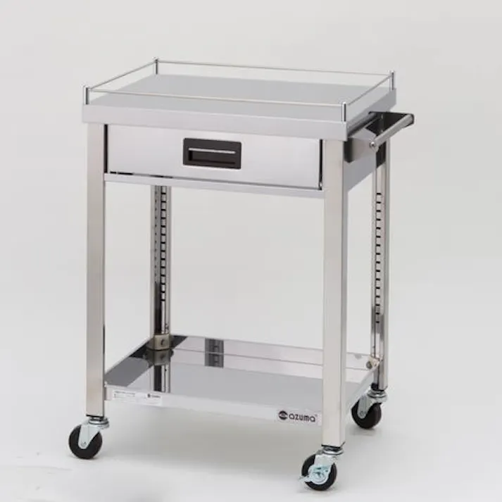 東製作所 600x450x800mm/100kg ワゴン(二段/ステンレス製) オフィス家具 4550061766132 EA956NA-81(CDC)【別送品】