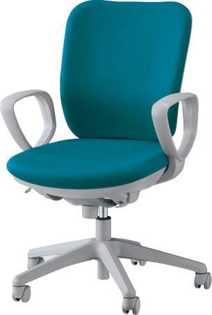 ライオン事務器(LION) ビジネスチェアー(ティールグリーン) EA956XA-122 4550061845646【別送品】