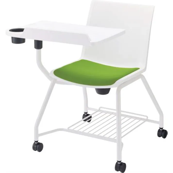 ライオン事務器(LION) ミーティングチェアー(メモ台付/グリーン) EA956XA-132 4550061683156【別送品】