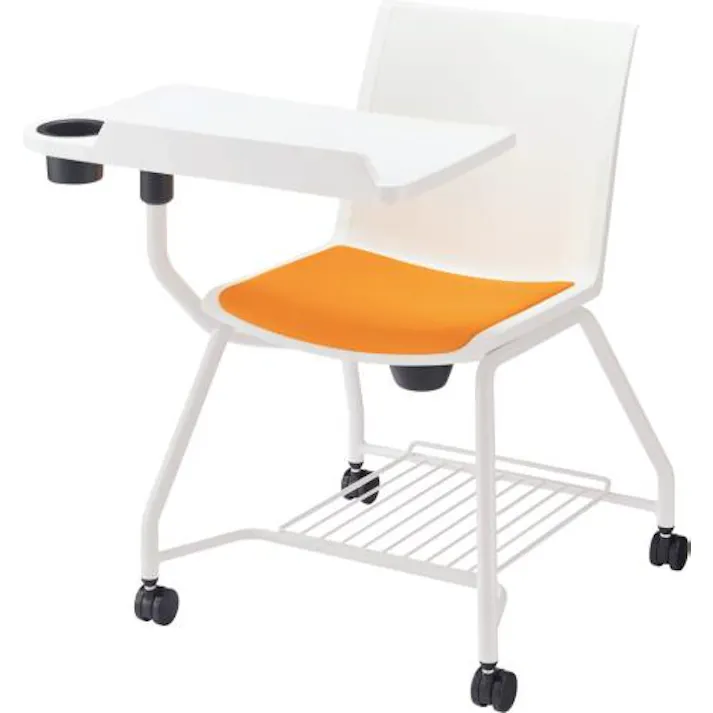 ライオン事務器(LION) ミーティングチェアー(メモ台付/マンダリン) EA956XA-133 4550061683170【別送品】