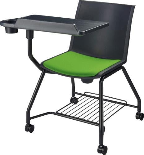 ライオン事務器(LION) ビジネスチェアー(メモ台付/グリーン) EA956XA-135 4550061683958【別送品】