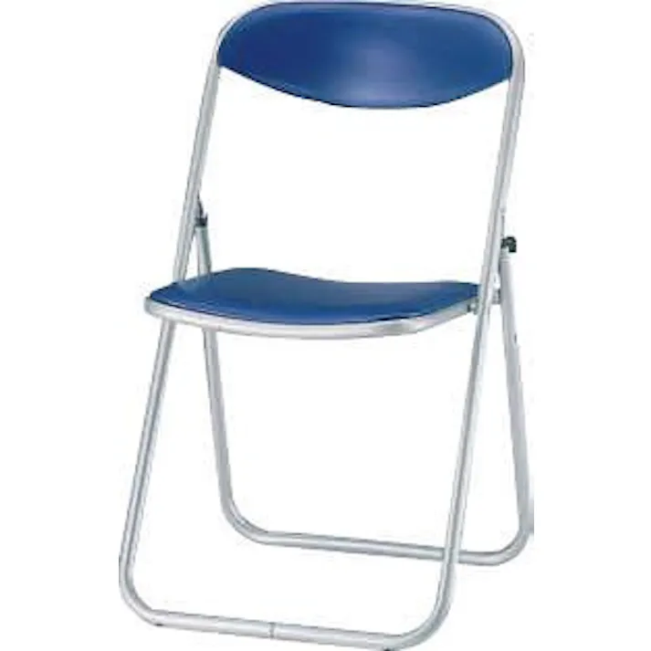 ライオン事務器(LION) 460x465x750mm 折畳み椅子(ビニール/ブルー) オフィス家具 4550061684757 EA956XA-144(CDC)【別送品】