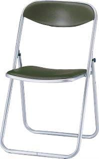 ライオン事務器(LION) 折畳み椅子(ビニール/ダークブラウン) 460x465x750mm EA956XA-145 4550061685556【別送品】