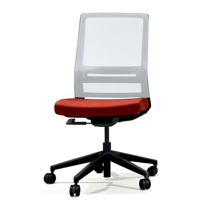 アイリスチトセ ビジネスチェアー(グレー/レッド) オフィス家具 4550061390023 EA956XA-206(CDC)【別送品】