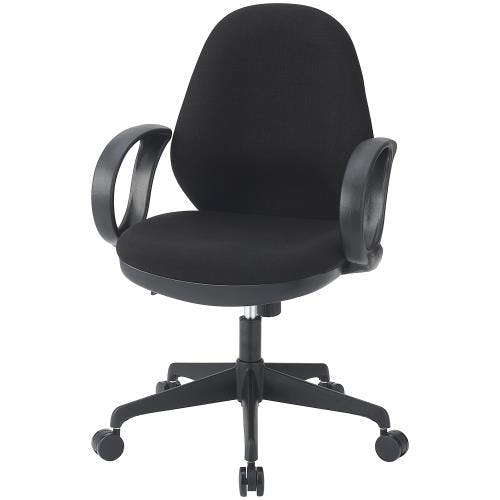 ナカバヤシ ビジネスチェアー(高耐荷重/肘付/ブラック) EA956XB-10 4550061830611【別送品】