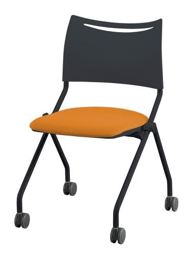 アイリスチトセ ビジネスチェアー(ブラック/オレンジ) EA956XE-50 4550061390429【別送品】