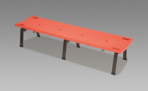 テラモト ベンチ(担架兼用/オレンジ) 1780x460x380mm EA956XE-60 4548745586015【別送品】