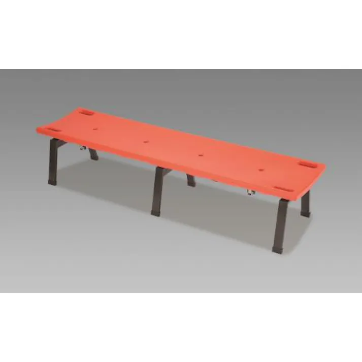 テラモト ベンチ(担架兼用/オレンジ) 1780x460x380mm EA956XE-60 4548745586015【別送品】