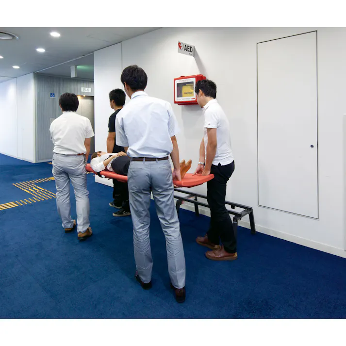 テラモト ベンチ(担架兼用/オレンジ) 1780x460x380mm EA956XE-60 4548745586015【別送品】