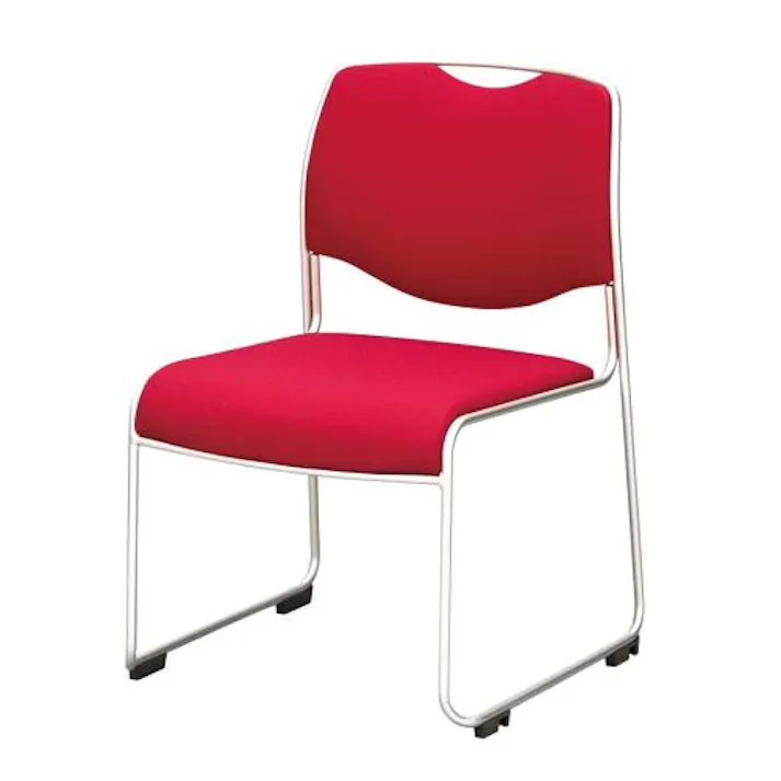 アイリスチトセ スタッキングチェアー(レッド) オフィス家具 4550061390443 EA956XF-16(CDC)【別送品】