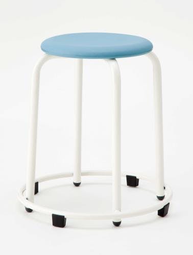 アイリスチトセ 丸スツール(リング付/ブルー) φ300x460mm EA956XN-24 4550061390573【別送品】