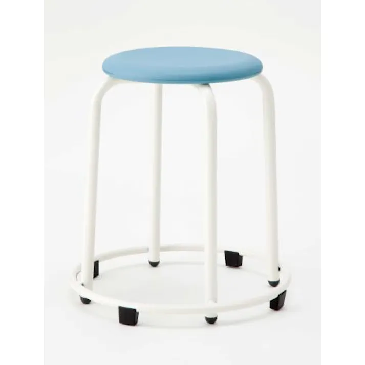 アイリスチトセ 丸スツール(リング付/ブルー) φ300x460mm EA956XN-24 4550061390573【別送品】