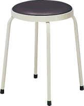 ライオン事務器(LION) 丸スツール(ダークグレー) φ330x450mm EA956XN-27 4550061684696【別送品】