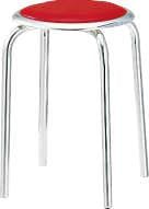ライオン事務器(LION) 丸スツール(レッド) φ330x450mm EA956XN-28 4550061684702【別送品】