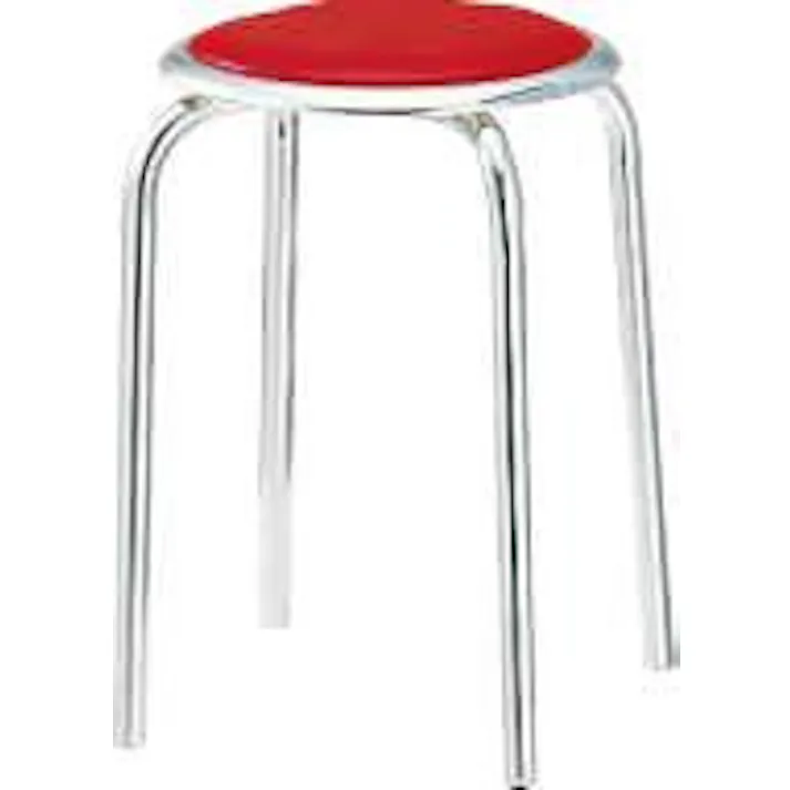 ライオン事務器(LION) 丸スツール(レッド) φ330x450mm EA956XN-28 4550061684702【別送品】