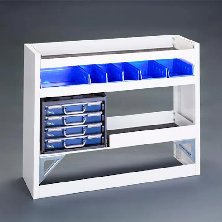 ESCOオリジナル 1000x310x800mm/3段 車載キャビネット棚 車載ケース 4550061568903 EA957-101(CDC)【別送品】