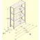 スチール棚 1190x450x1800mm/150kg/4段 EA976DK-120B 4518340234833【別送品】