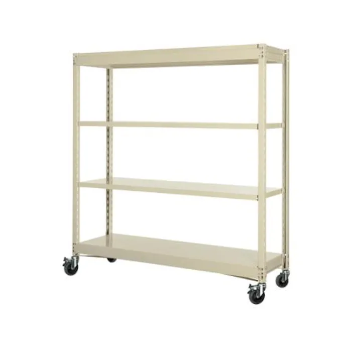 ESCO 1500x450x1500mm/150kg/4段 スチール棚/キャスター付 収納庫・棚 4518340258747 EA976DT-150B(CDC)【別送品】