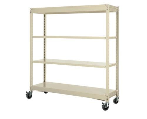 スチール棚/キャスター付 900x450x1500mm/150kg/4段 EA976DT-90B 4518340258723【別送品】