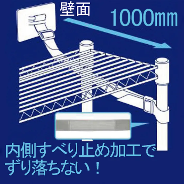ESCO 90x70mm 転倒防止プレート(ラック用/2個) 防災用品 4550061579589 EA979D-176(CDC)【別送品】