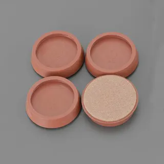 硬質フェルト付平置ゴム(茶/4個) φ42mm EA979DA-16 4550061102732【別送品】