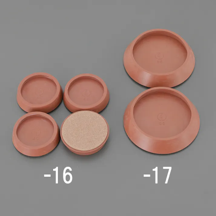 硬質フェルト付平置ゴム(茶/2個) φ65mm EA979DA-17 4550061102749【別送品】