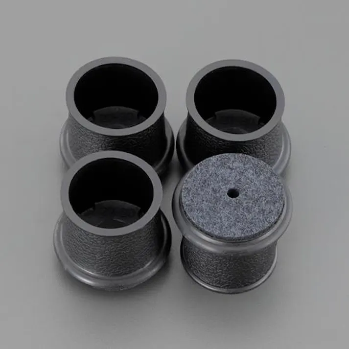 ESCO 22-25mm フェルト付足キャップ(4個/黒) 洗濯・キッチン用品 4550061079249 EA979DE-4(CDC)【別送品】