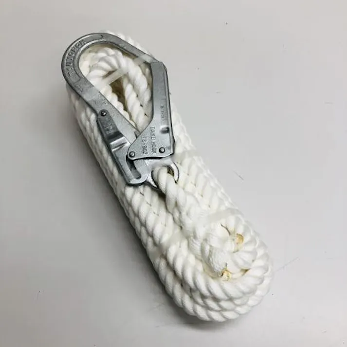 荷揚げ用ロープ(クレモナ・フック付) 16mmx5m EA981MA-5 4550061730805【別送品】