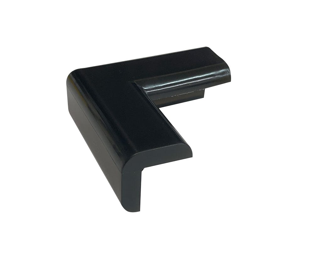 カーボーイ 37x37x 15mm コーナーガード(屋内外兼用/黒/2個