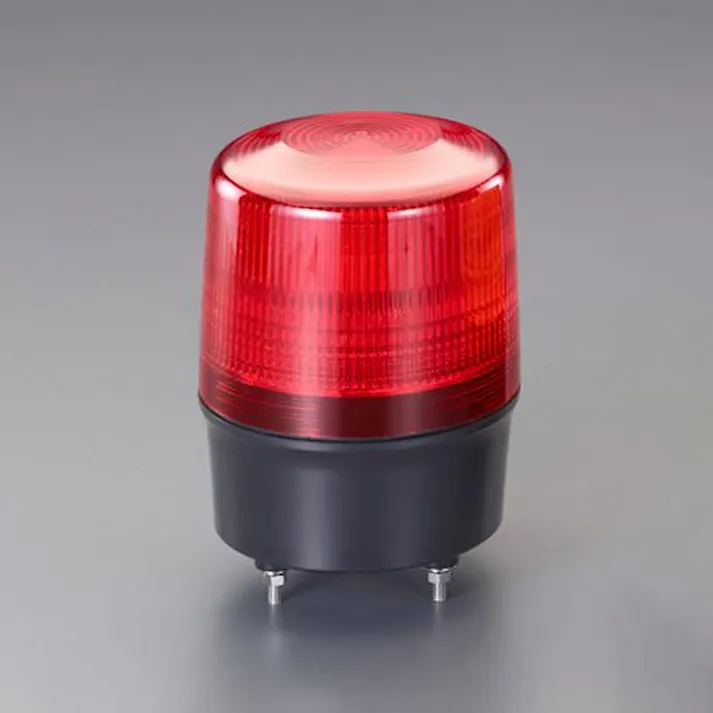 日恵製作所 AC100~200V LED回転灯(赤) 工事現場保安用品 4550061799291 EA983FS-176(CDC)【別送品】