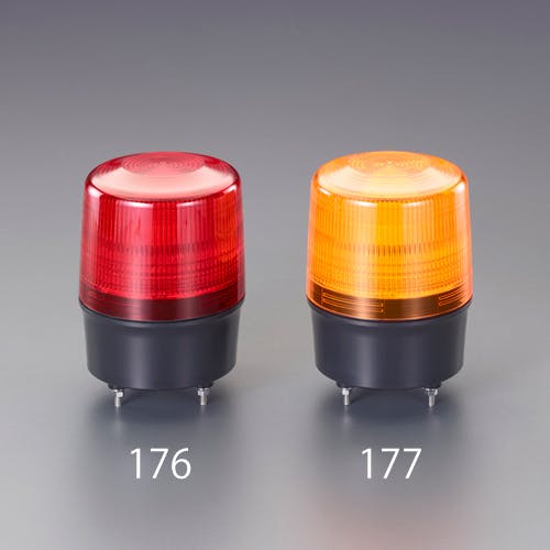 日恵製作所 AC100~200V LED回転灯(赤) 工事現場保安用品 4550061799291