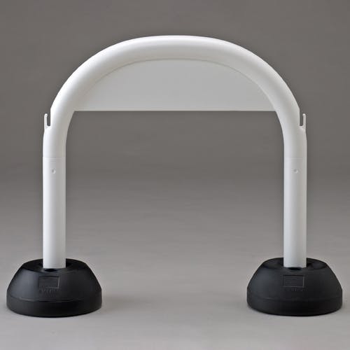 ミツギロン 900x255x725mm アーチスタンド(チェーン付/白/3本組