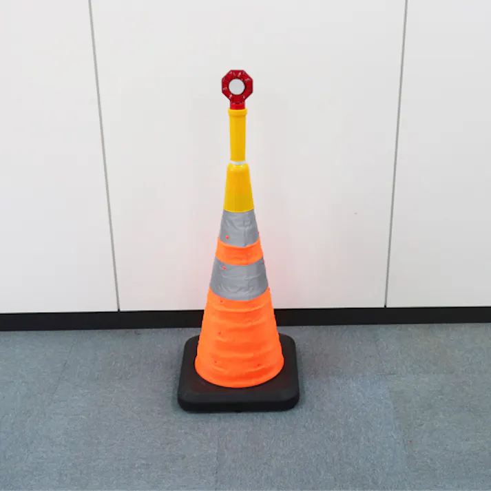 ESCO 300x300x500mm LEDライトコーン(伸縮式/ウエイト付) 工事現場保安用品 4550061569351 EA983FT-421(CDC)【別送品】