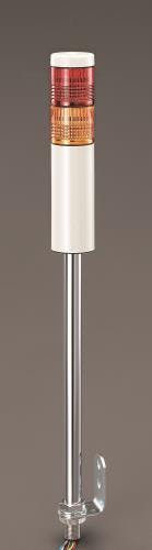 パトライト(PATLITE) LED小型積層信号灯(赤・黄) AC/DC24V EA983FW-25A 4550061115404【別送品】