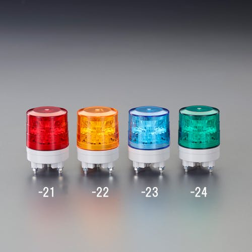 日恵製作所 AC/DC12~24V LED小型回転灯(黄) 回転灯、信号灯