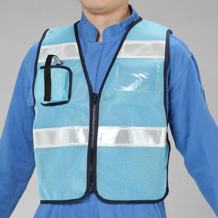 ESCO 防犯ベスト(スカイブルー) 安全ベスト・マーカーバンド 4550061558423 EA983R-87(CDC)【別送品】