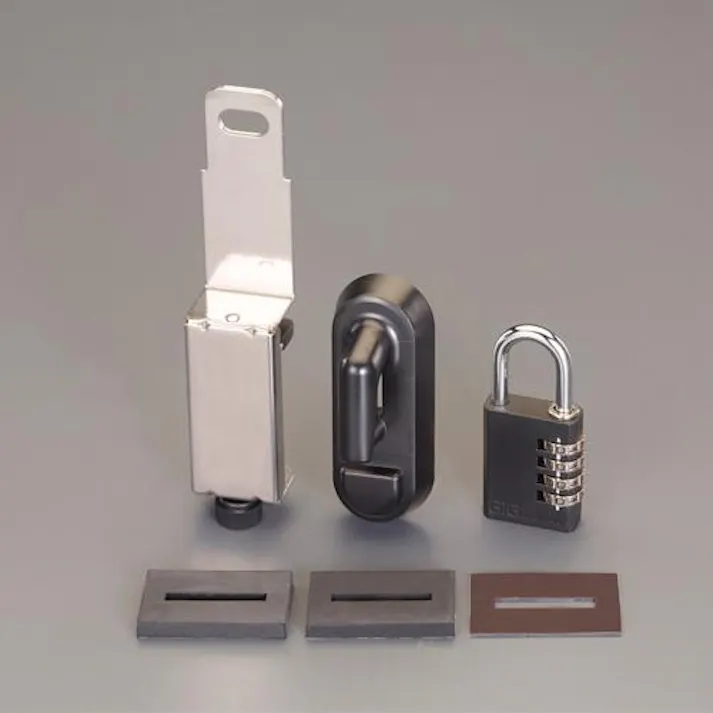 ESCO ドアロック金具(ダイヤル南京錠付) ドア用 4550061642337 EA983TE-1(CDC)【別送品】