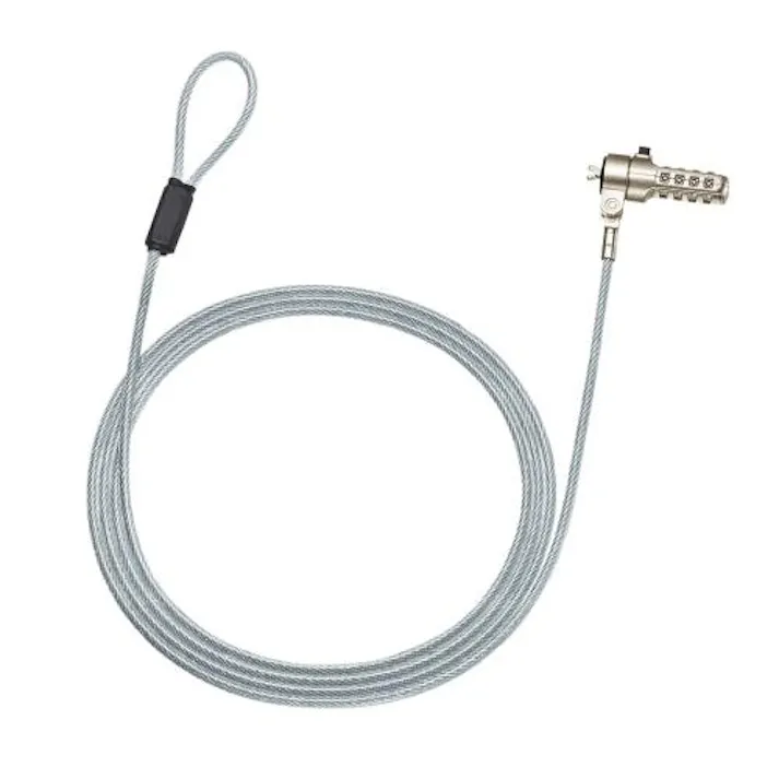 サンワサプライ φ4.4mmx2.0m セキュリティワイヤー(Noble Wedge対応) オフィス用品、備品 4550061706176 EA983TS-233(CDC)【別送品】