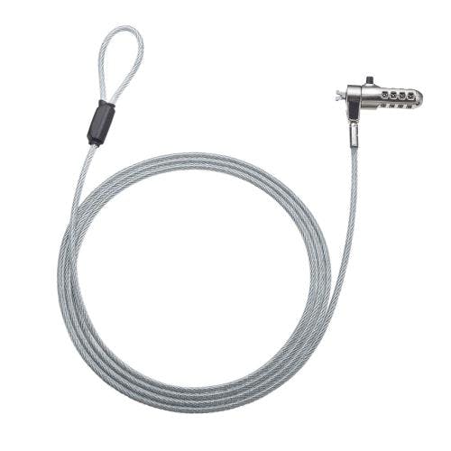 サンワサプライ セキュリティワイヤー(Nano Saver対応) φ4.4mmx2.0m EA983TS-234 4550061706183【別送品】