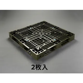 ESCOオリジナル パレット・PP製(OD色/2枚) 1100x1100x120mm EA985P-12 4518340193383【別送品】