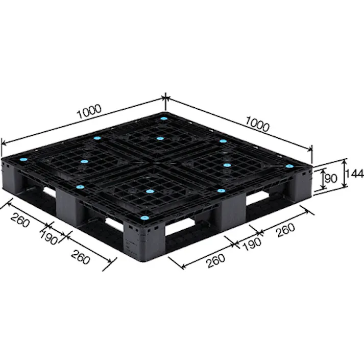 ESCO 1000x1000x144mm/パレット・PP製(2枚) 大型コンテナ・パレット 4550061395370 EA985P-20(CDC)【別送品】