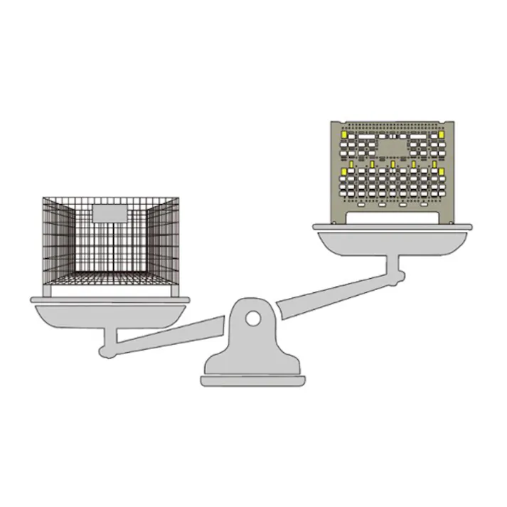 ESCO 810x515x595mm/ 500kg メッシュパレット(キャスター付) 大型コンテナ・パレット 4550061554166 EA985R-10(CDC)【別送品】
