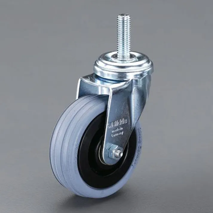 ESCO 100mm/M10 キャスター(自在金具・ねじ付) 運搬車用キャスター(Blickle) 4518340166219 EA986GF-100(CDC)【別送品】
