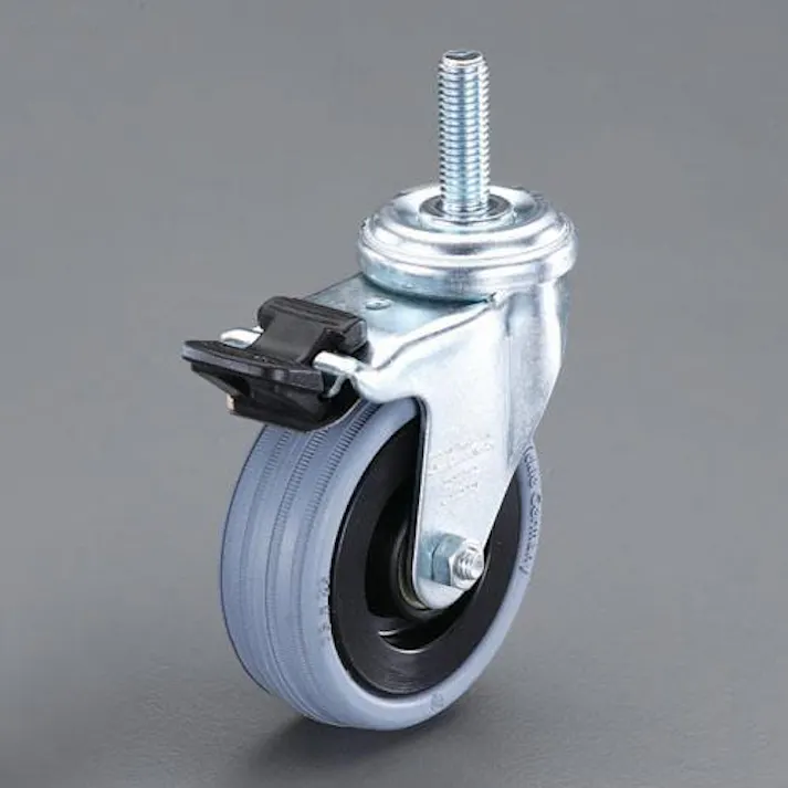 ESCO 75mm/M10 キャスター(自在・ねじ・ブレーキ付) 運搬車用キャスター(Blickle) 4518340789371 EA986GF-12(CDC)【別送品】