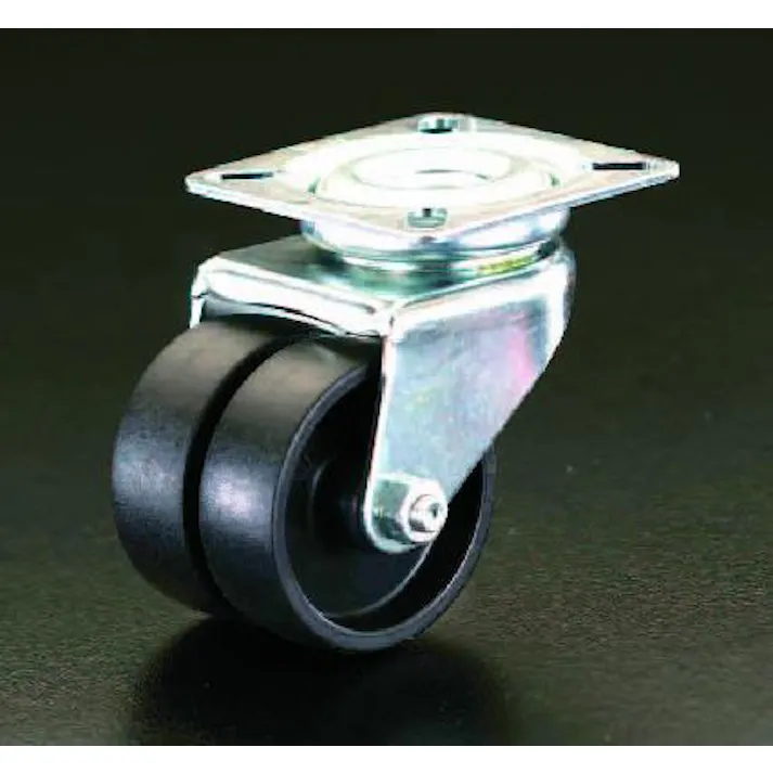 ESCO 75mm キャスター(自在金具・ツインホイール) 運搬車用キャスター(Blickle) 4518340705685 EA986GR-75(CDC)【別送品】
