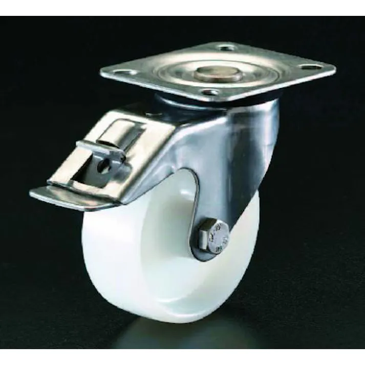 ESCO 200mm キャスター(自在金具・前輪ブレーキ付) 運搬車用キャスター(Blickle) 4518340144323 EA986HP-6(CDC)【別送品】