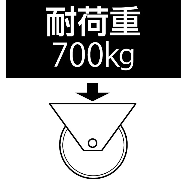 キャスター(固定金具) 125mm EA986KF-125 4518340204959【別送品】