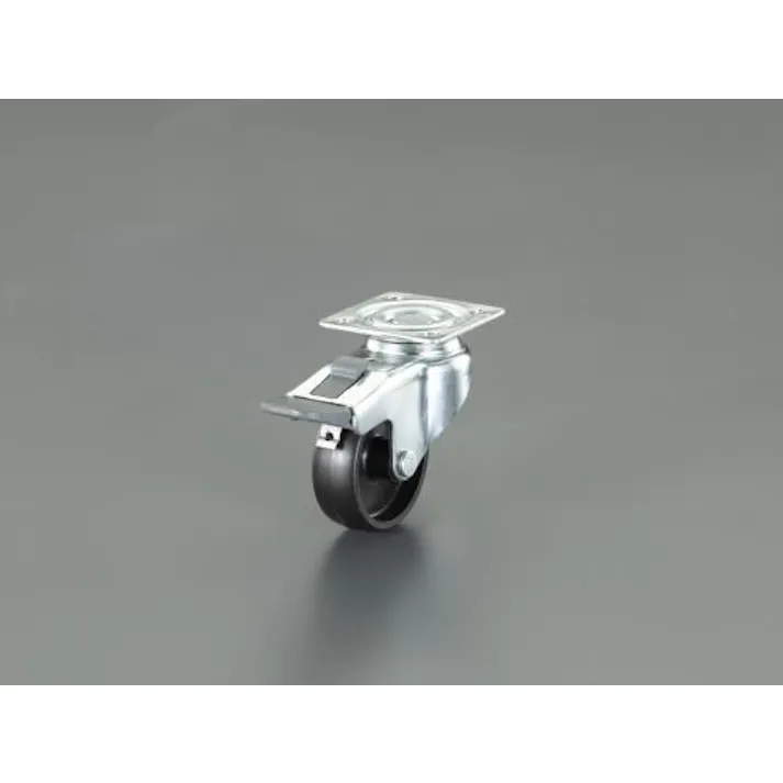 ESCO 50mm キャスター(自在金具・ブレーキ付) 運搬車用キャスター 4548745920192 EA986PE-13(CDC)【別送品】