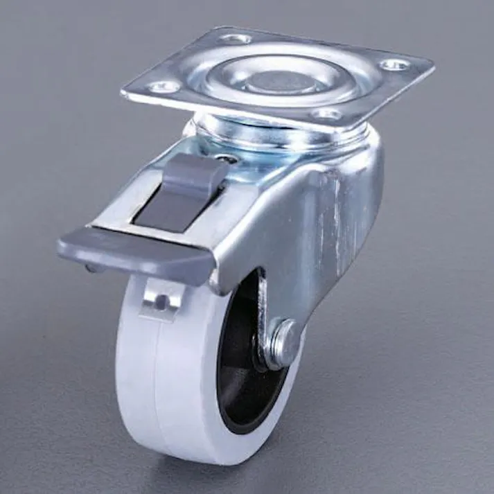 ESCO 50mm キャスター(自在金具・ブレーキ付) 運搬車用キャスター 4548745920215 EA986PE-23(CDC)【別送品】