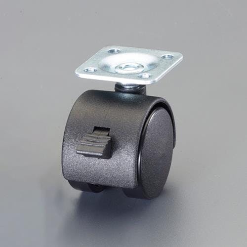 ユーエイキャスター キャスター(自在金具付・ブレーキ付) 40mm EA986PF-113 4550061933756【別送品】